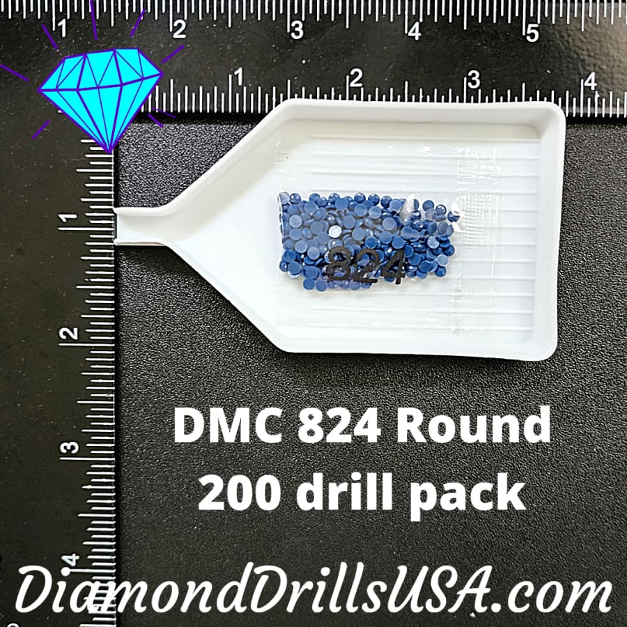 DMC 824 ROUND 5D Diamond Painting Drills Beads DMC 824 Very
