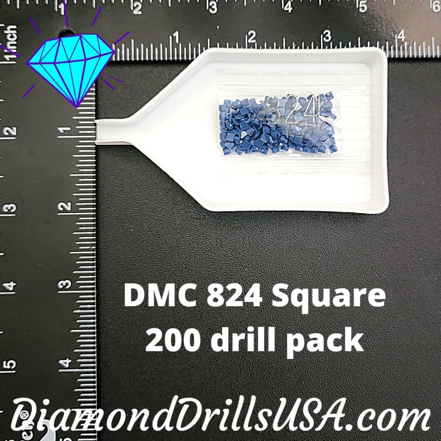 DMC 824 SQUARE 5D Diamond Painting Drills Beads DMC 824 Very