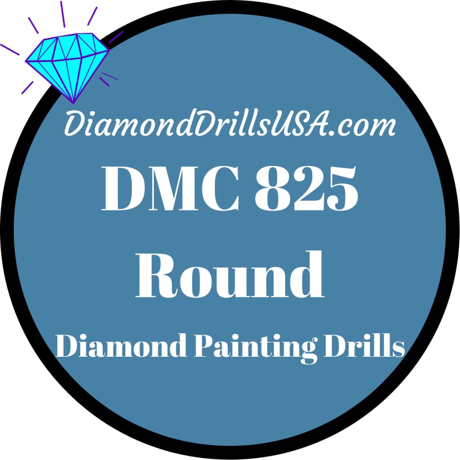 DMC 825 ROUND 5D Diamond Painting Drills Beads DMC 825 Dark