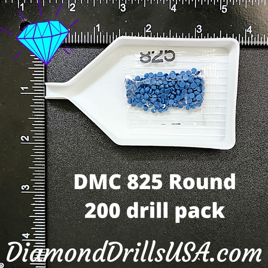 DMC 825 ROUND 5D Diamond Painting Drills Beads DMC 825 Dark