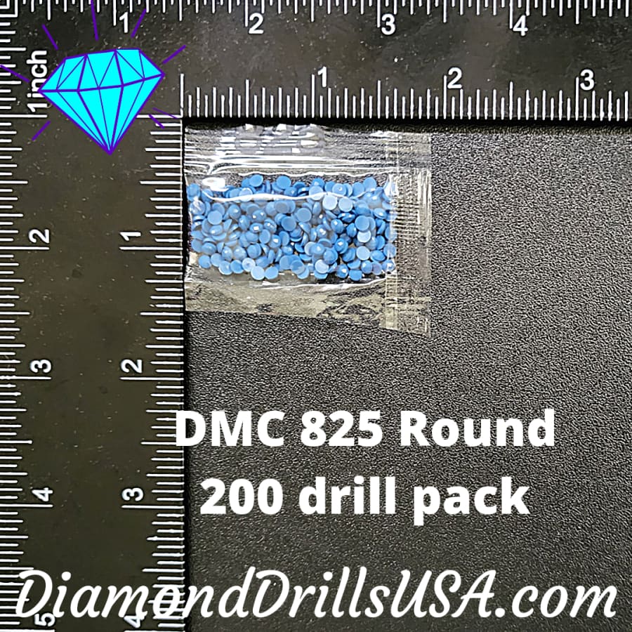 DMC 825 ROUND 5D Diamond Painting Drills Beads DMC 825 Dark