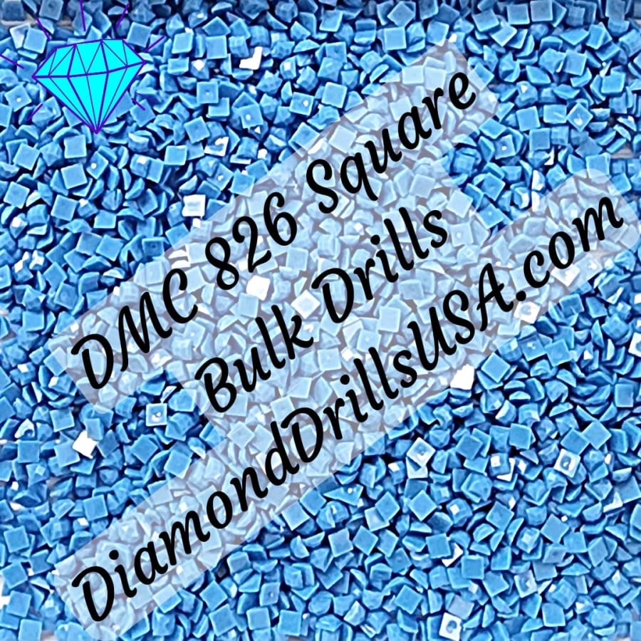 DMC 826 SQUARE 5D Diamond Painting Drills Beads DMC 826