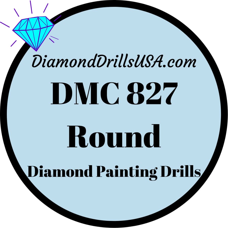 DMC 827 ROUND 5D Diamond Painting Drills Beads DMC 827 Very