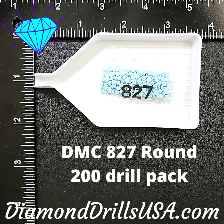 DMC 827 ROUND 5D Diamond Painting Drills Beads DMC 827 Very