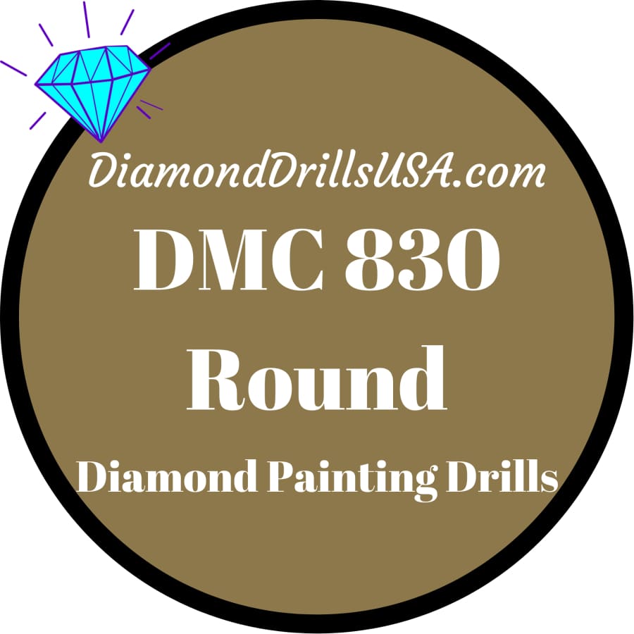 DMC 830 ROUND 5D Diamond Painting Drills Beads DMC 830 Dark