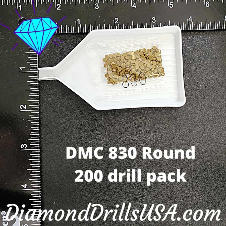 DMC 830 ROUND 5D Diamond Painting Drills Beads DMC 830 Dark