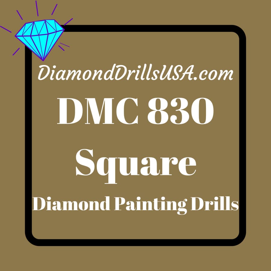 DMC 830 SQUARE 5D Diamond Painting Drills Beads DMC 830 Dark