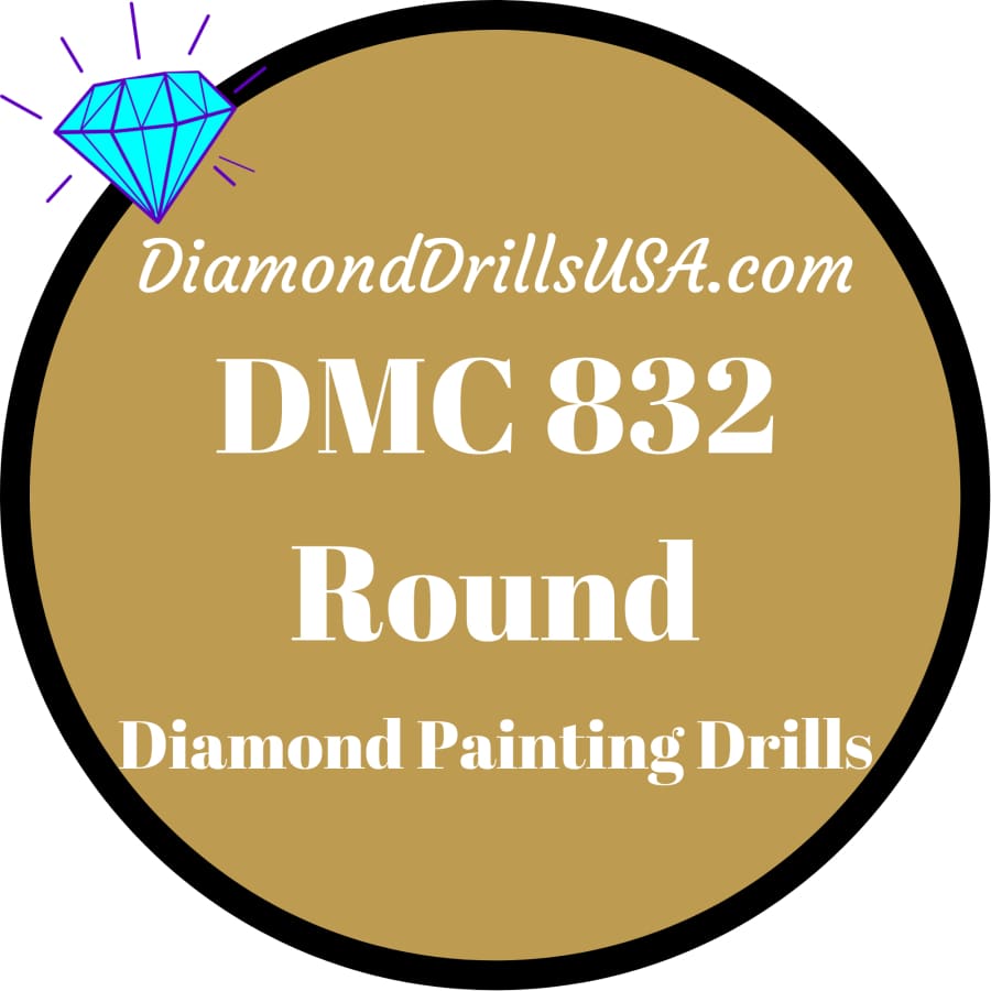 DMC 832 ROUND 5D Diamond Painting Drills Beads DMC 832