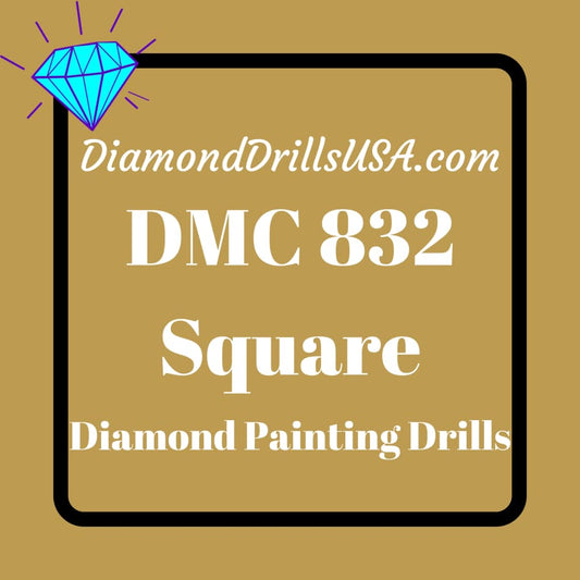 DMC 832 SQUARE 5D Diamond Painting Drills Beads DMC 832