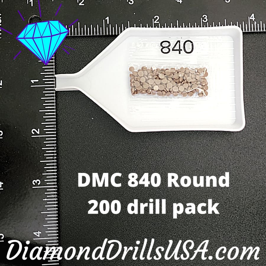 DMC 840 ROUND 5D Diamond Painting Drills Beads DMC 840
