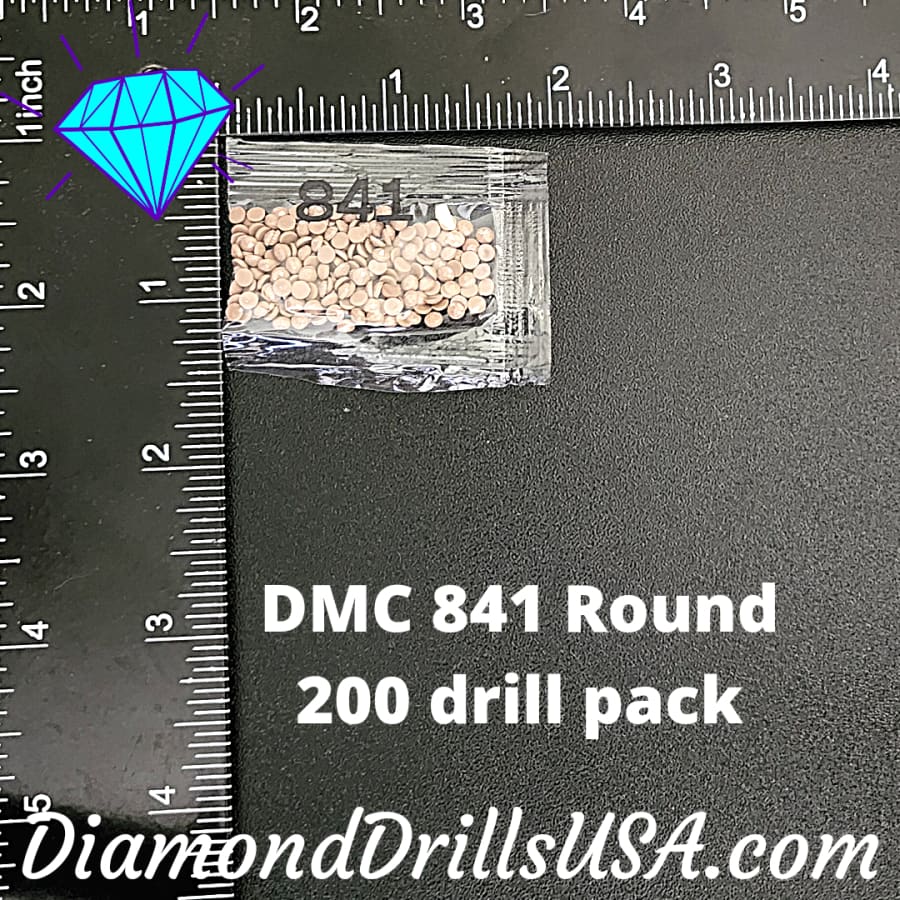 DMC 841 ROUND Diamond Painting Drills Beads DMC 841 Light