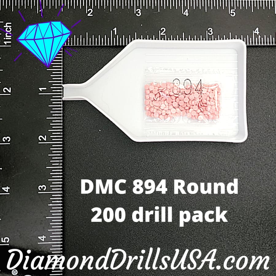 DMC 894 ROUND 5D Diamond Painting Drills Beads DMC 894 Very