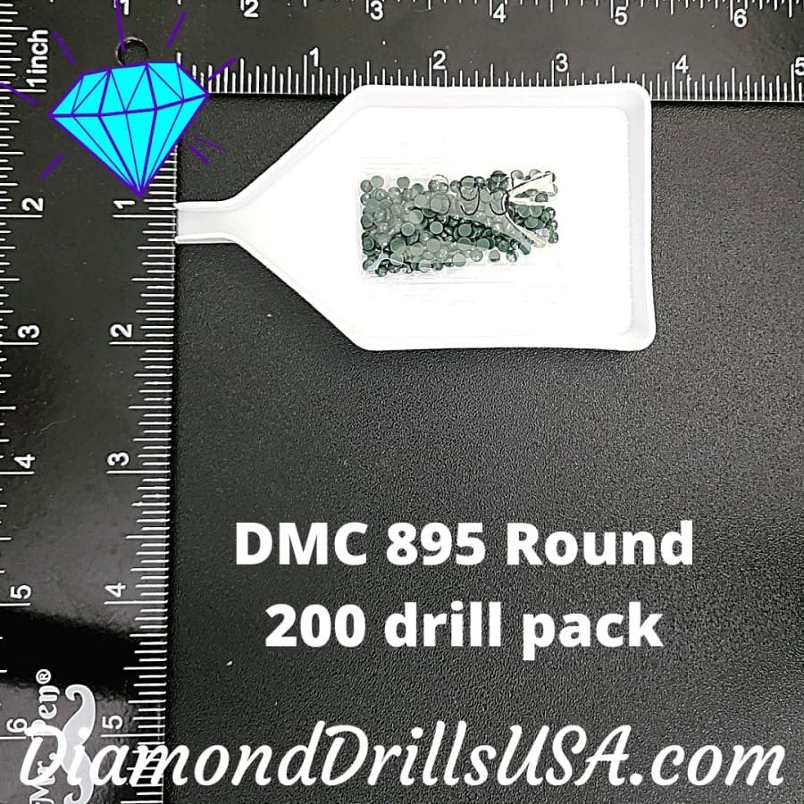 DMC 895 ROUND 5D Diamond Painting Drills Beads DMC 895 Very