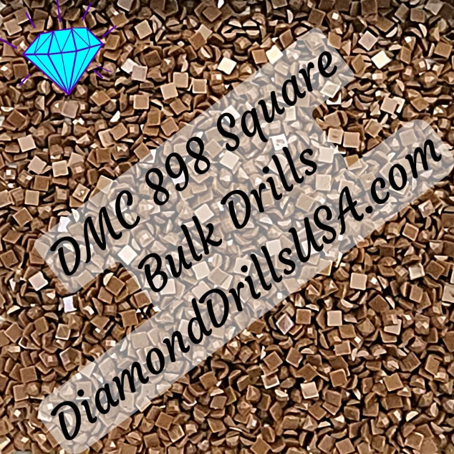 DMC 898 SQUARE 5D Diamond Painting Drills Beads DMC 898 Very