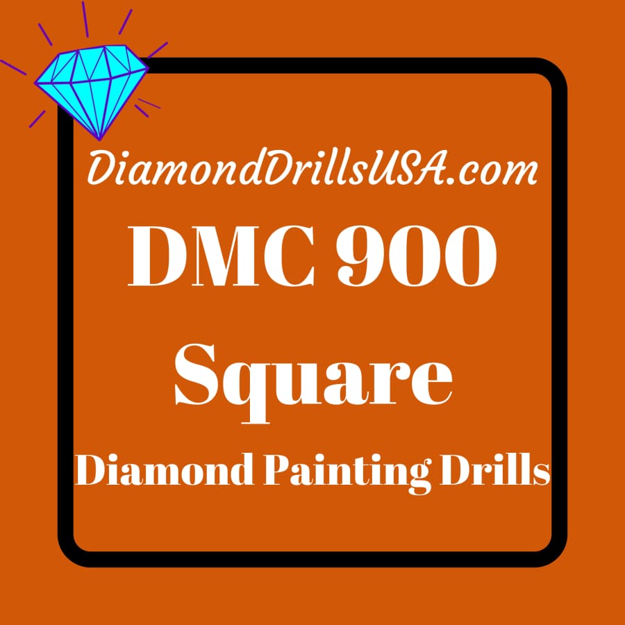 DMC 900 SQUARE 5D Diamond Painting Drills Beads DMC 900 Dark
