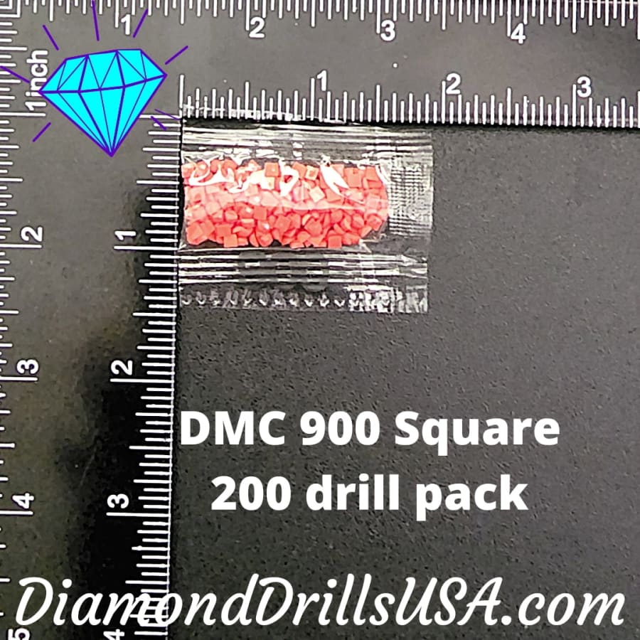 DMC 900 SQUARE 5D Diamond Painting Drills Beads DMC 900 Dark