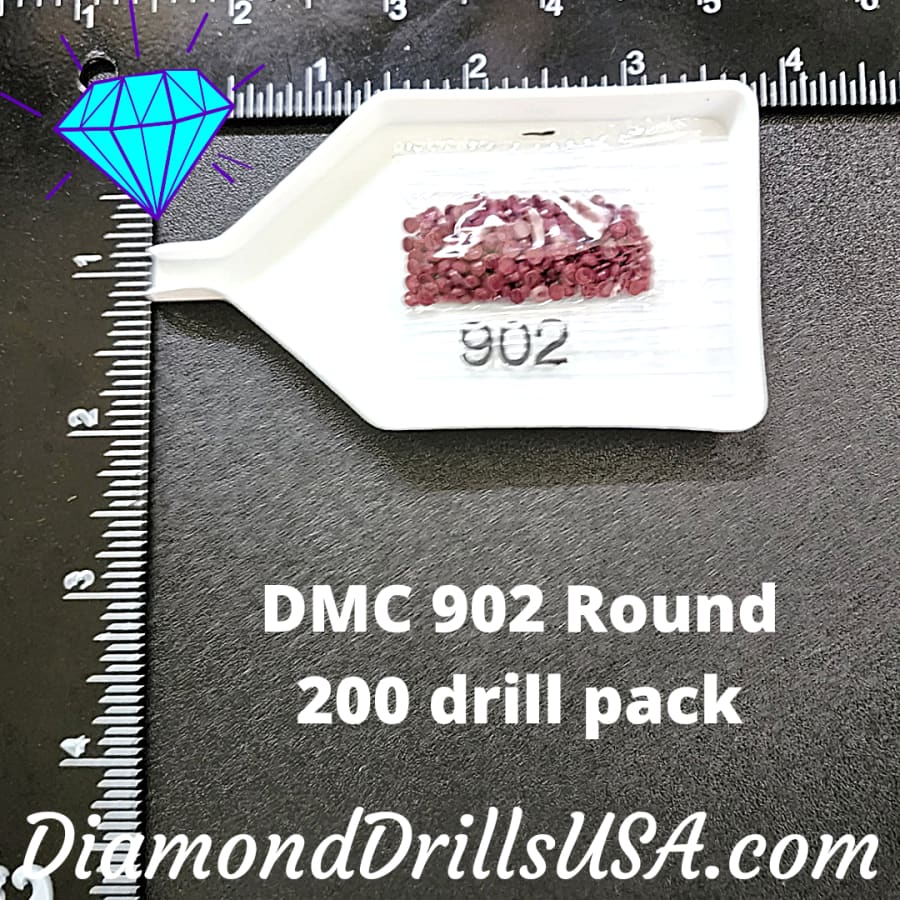 DMC 902 ROUND 5D Diamond Painting Drills DMC 902 Very Dark