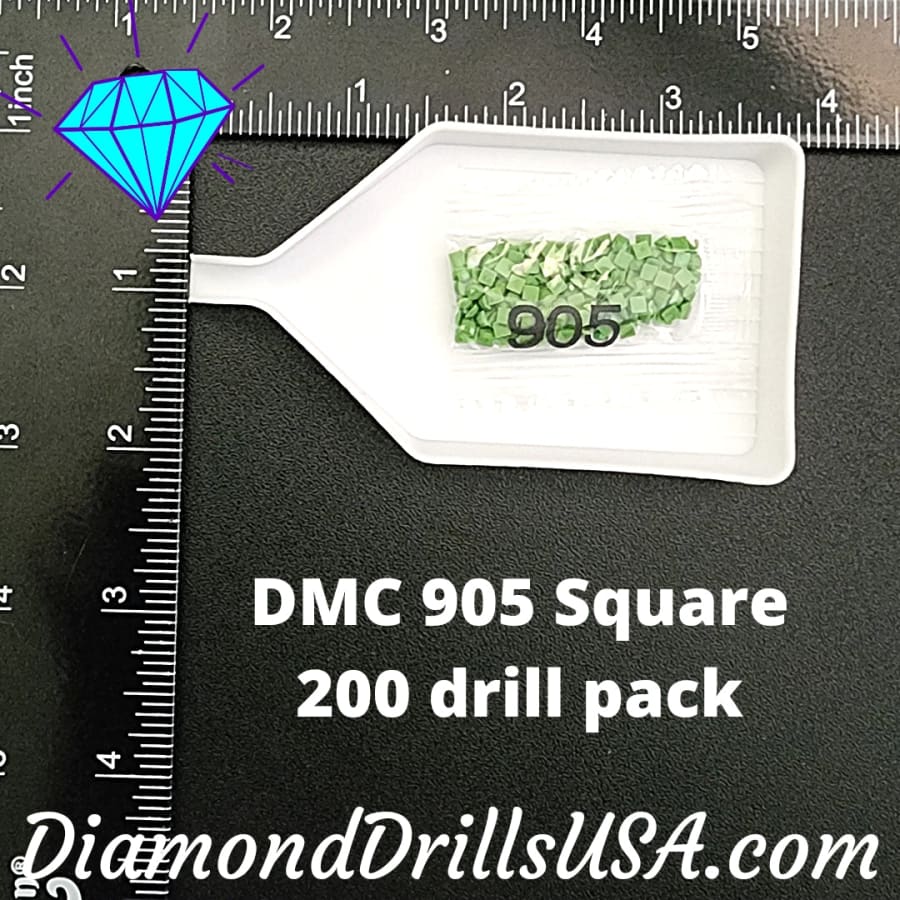 DMC 905 SQUARE 5D Diamond Painting Drills Beads DMC 905 Dark