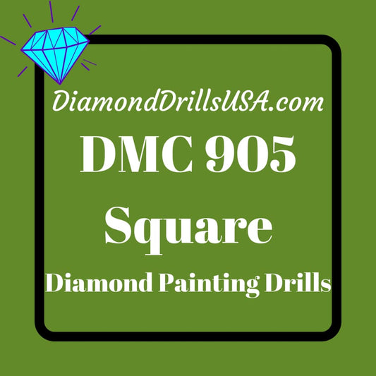 DMC 905 SQUARE 5D Diamond Painting Drills Beads DMC 905 Dark