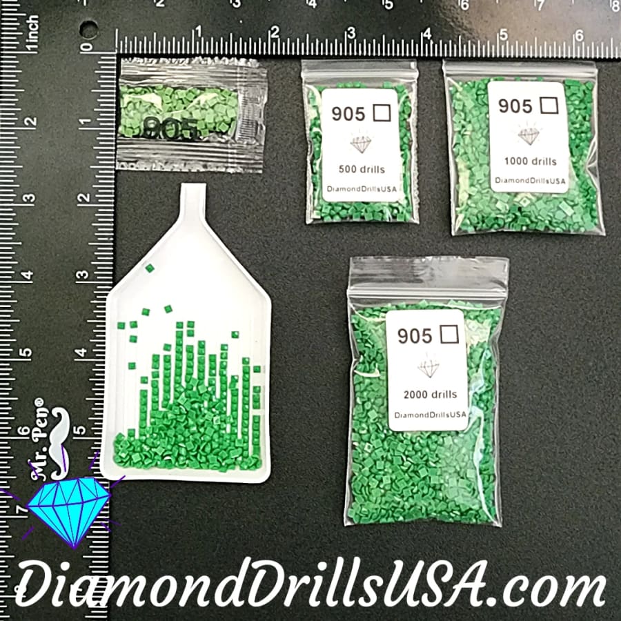 DMC 905 SQUARE 5D Diamond Painting Drills Beads DMC 905 Dark