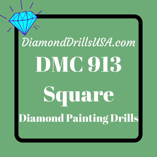 DMC 913 SQUARE 5D Diamond Painting Drills Beads DMC 913 