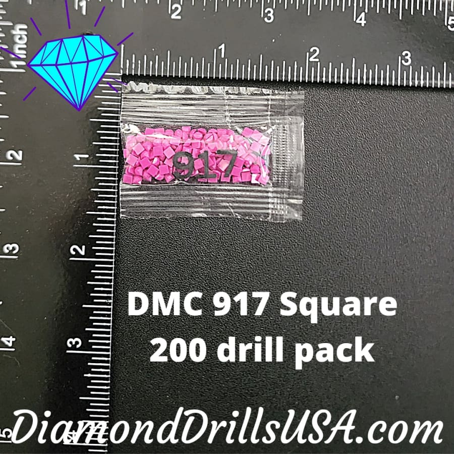 DMC 917 SQUARE 5D Diamond Painting Drills Beads DMC 917