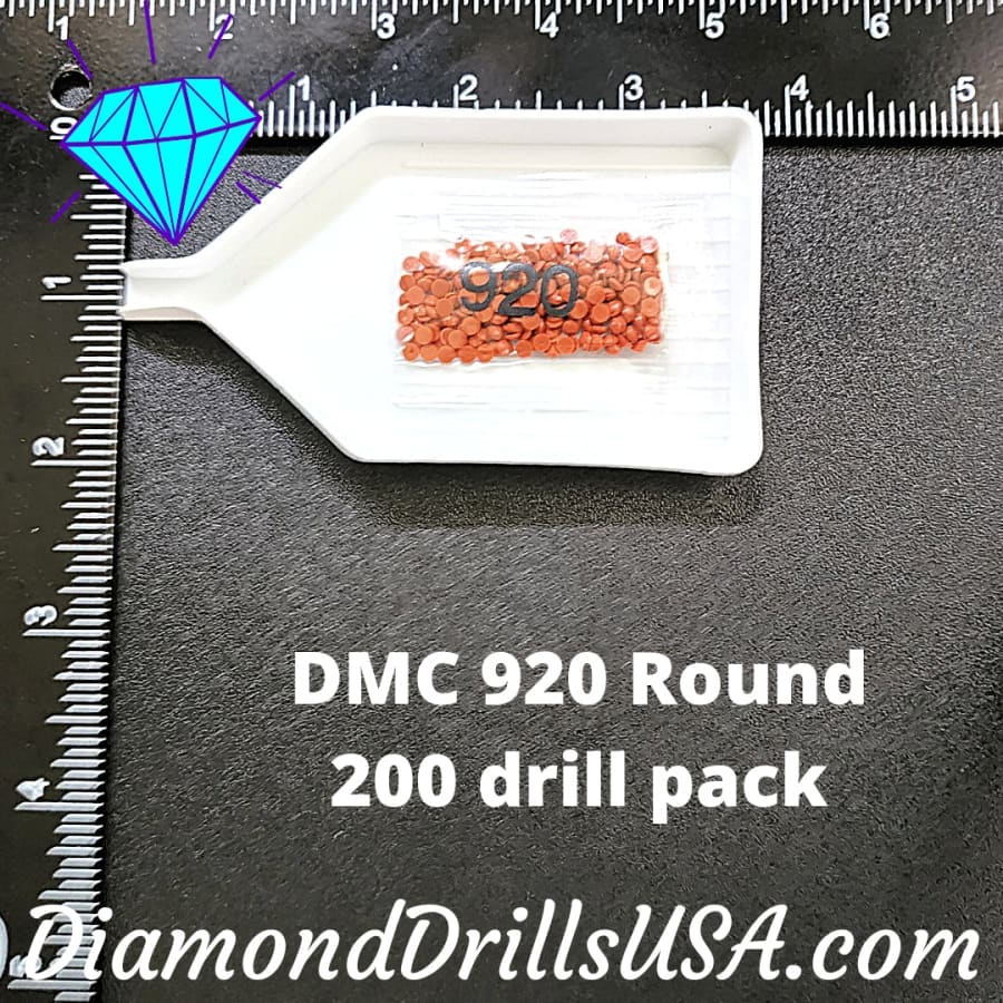 DMC 920 ROUND 5D Diamond Painting Drills DMC 920 Medium Red
