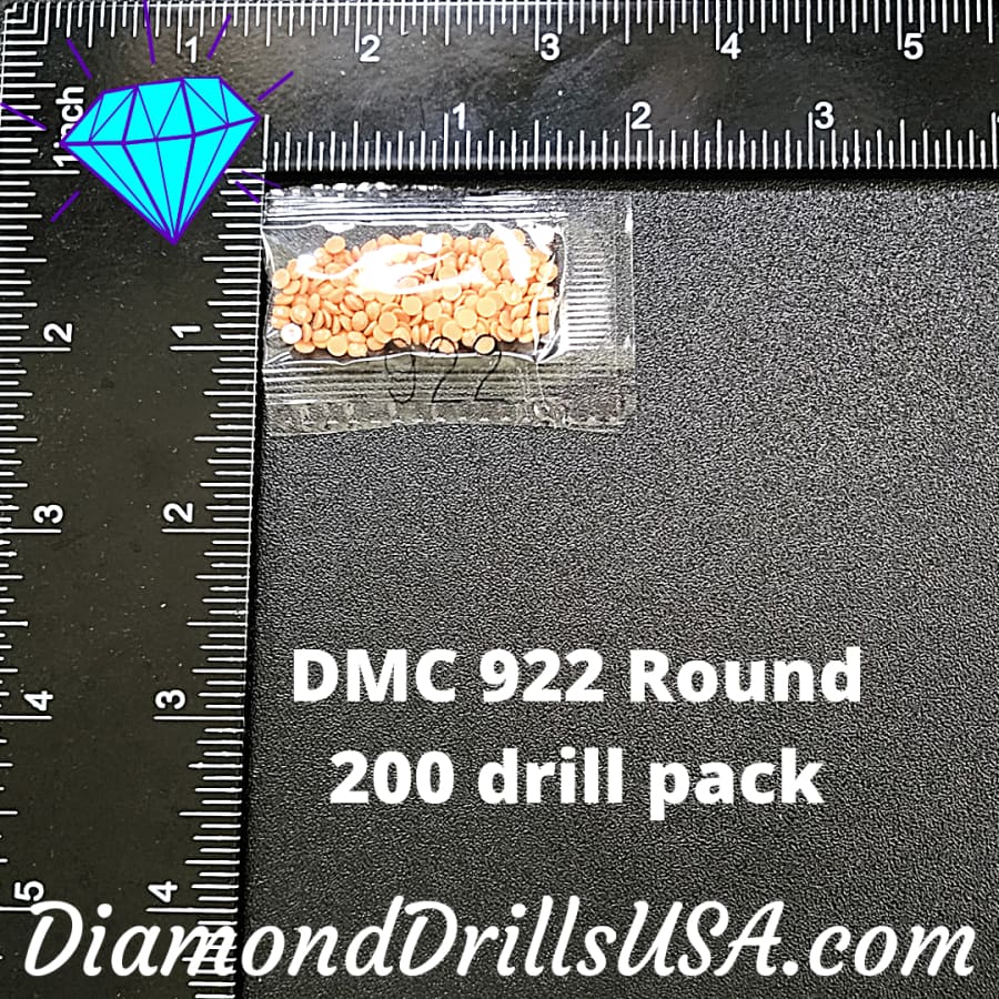 DMC 922 ROUND 5D Diamond Painting Drills DMC 922 Light