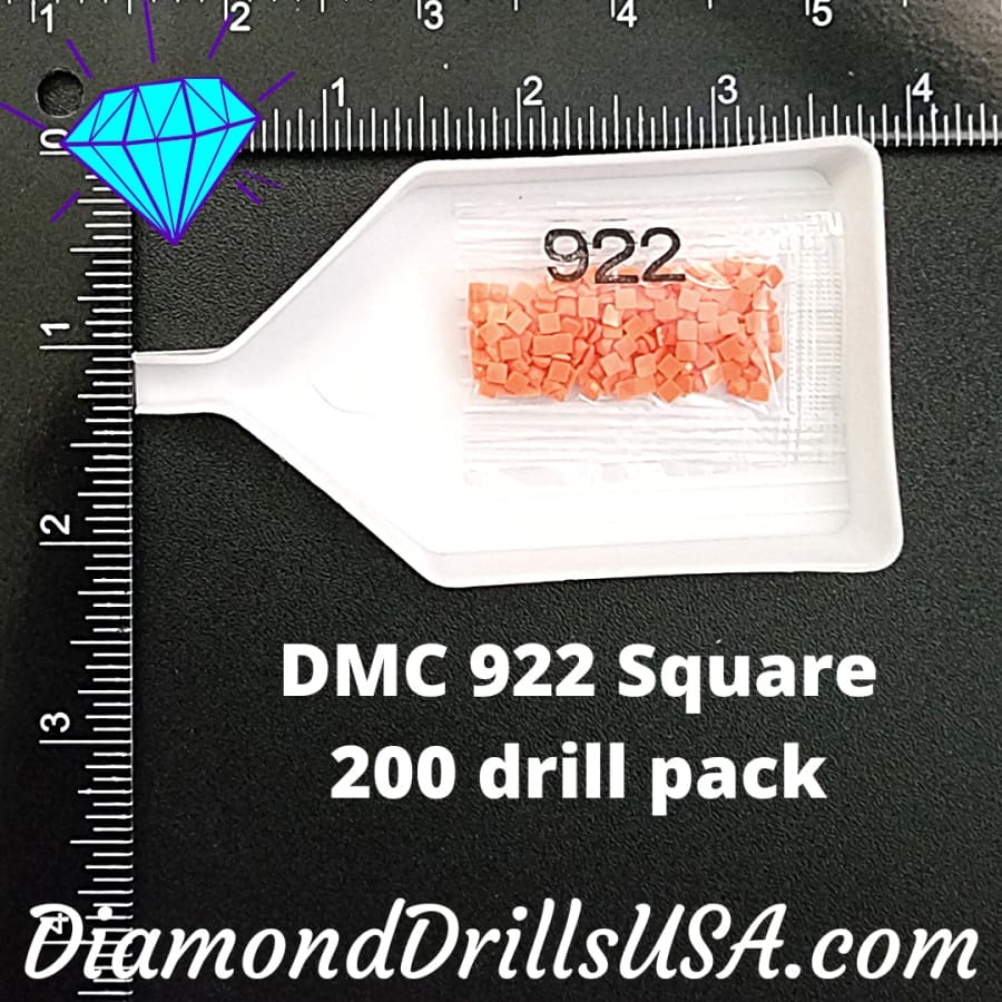 DMC 922 SQUARE 5D Diamond Painting Drills DMC 922 Light