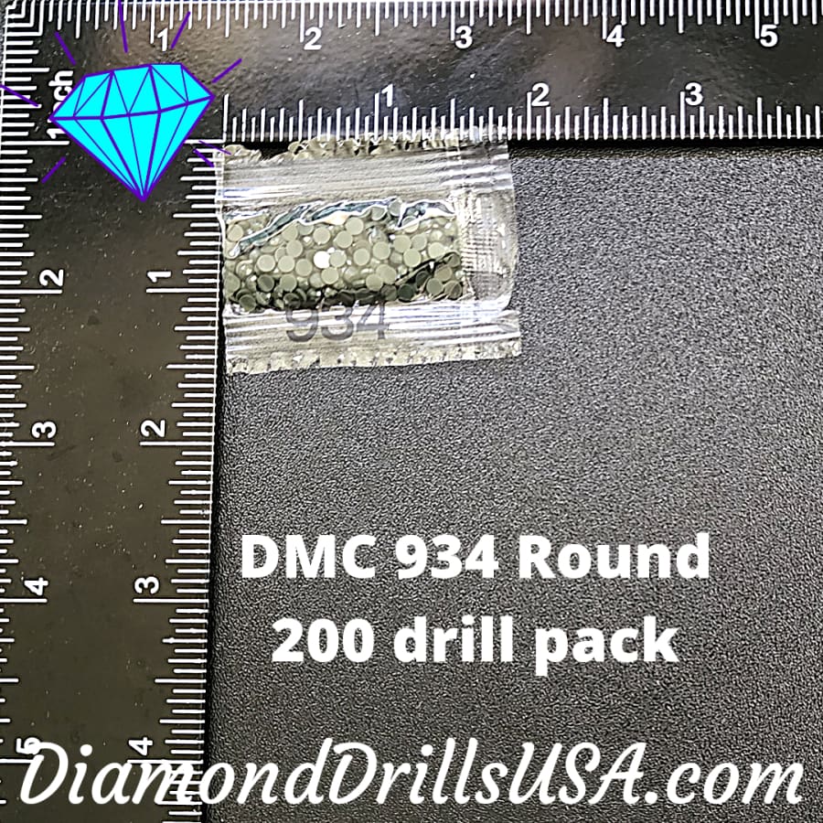 DMC 934 ROUND 5D Diamond Painting Drills Beads DMC 934 Black