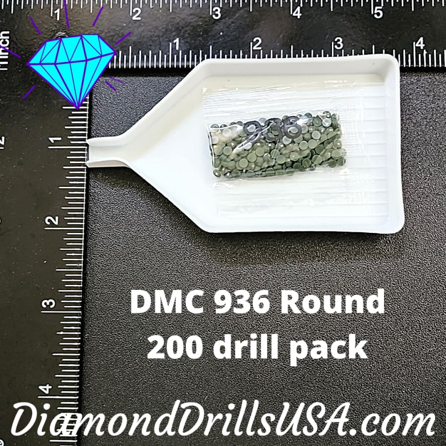 DMC 936 ROUND 5D Diamond Painting Drills Beads DMC 936 Very