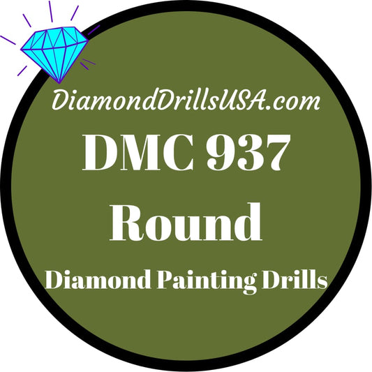 DMC 937 ROUND 5D Diamond Painting Drills Beads DMC 937