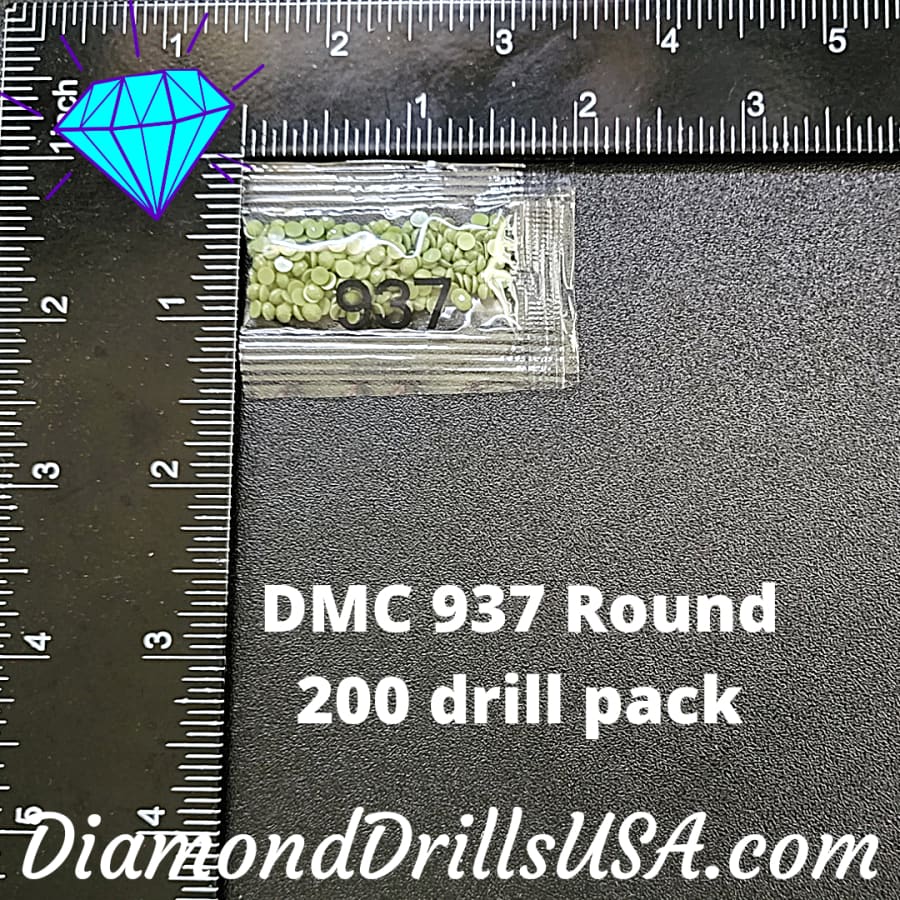 DMC 937 ROUND 5D Diamond Painting Drills Beads DMC 937