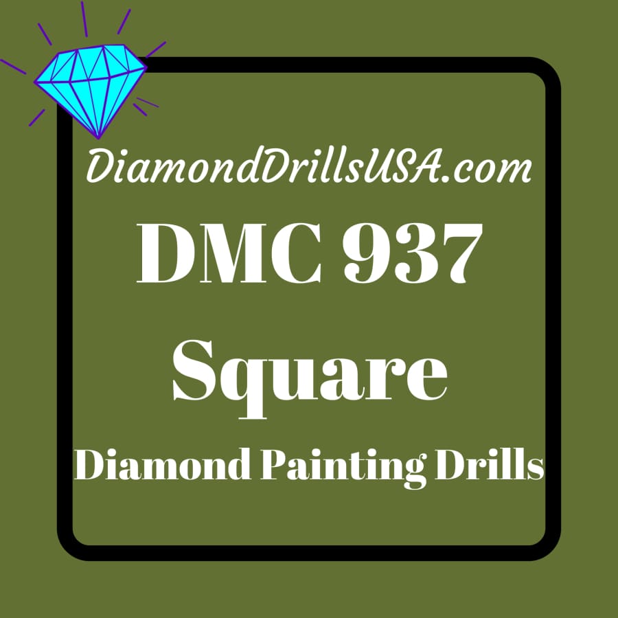 DMC 937 SQUARE 5D Diamond Painting Drills Beads DMC 937