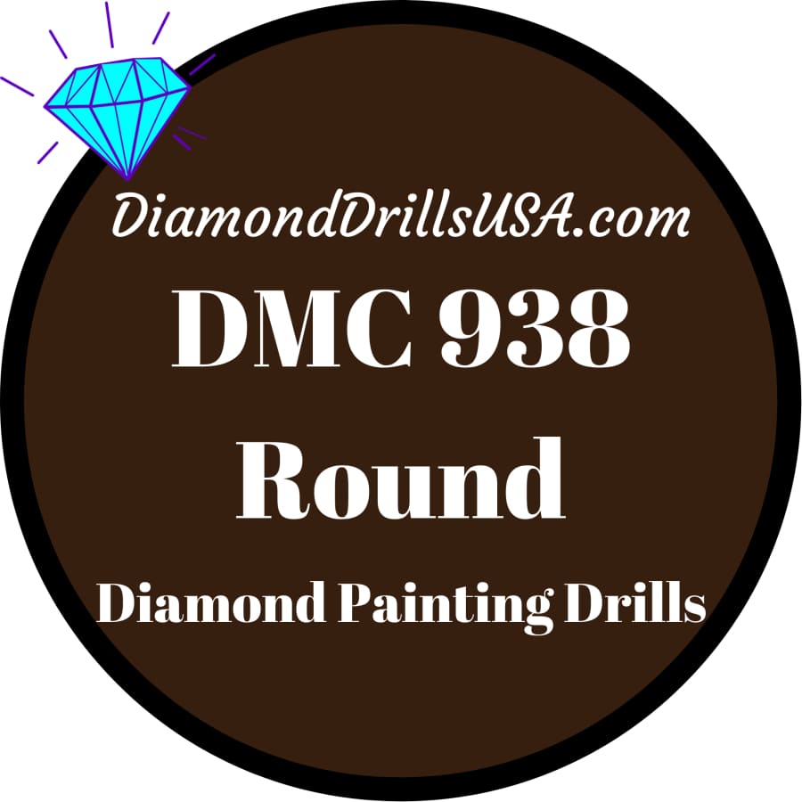 DMC 938 ROUND 5D Diamond Painting Drills Beads DMC 938 Ultra