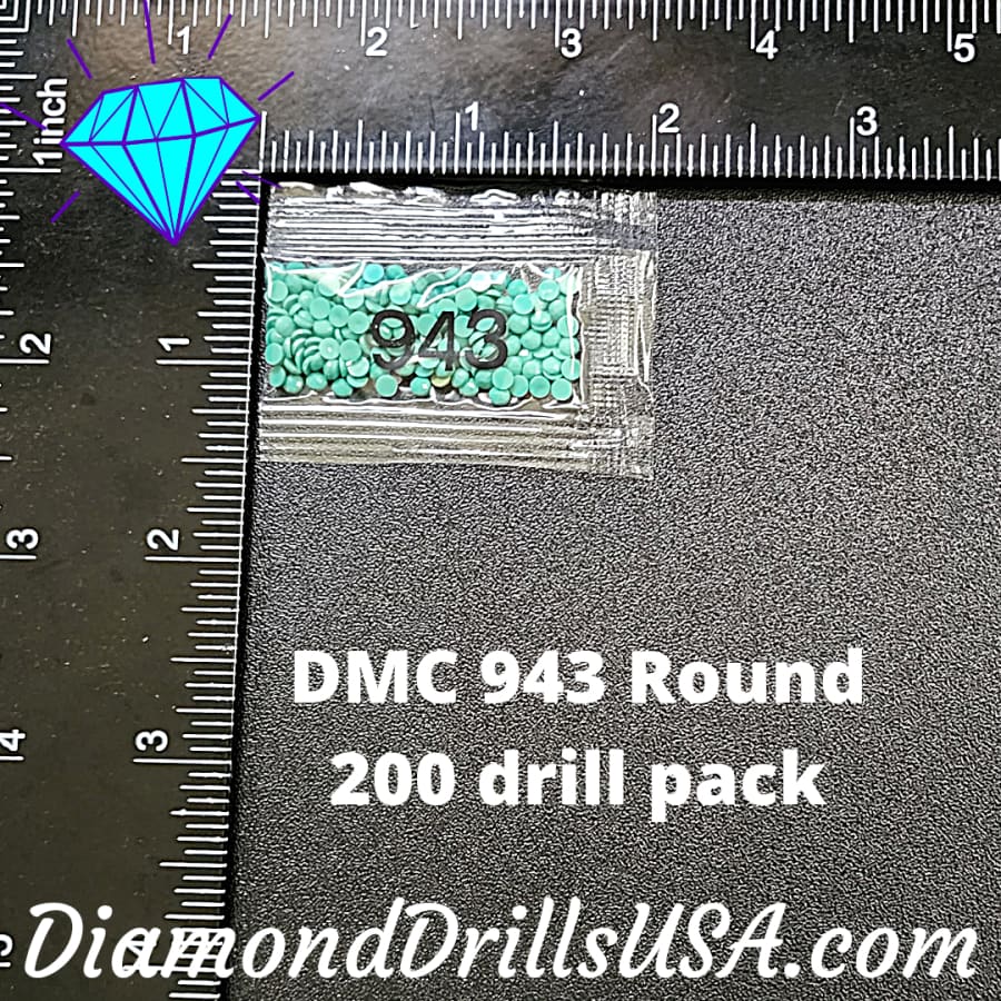 DMC 943 ROUND 5D Diamond Painting Drills Beads DMC 943