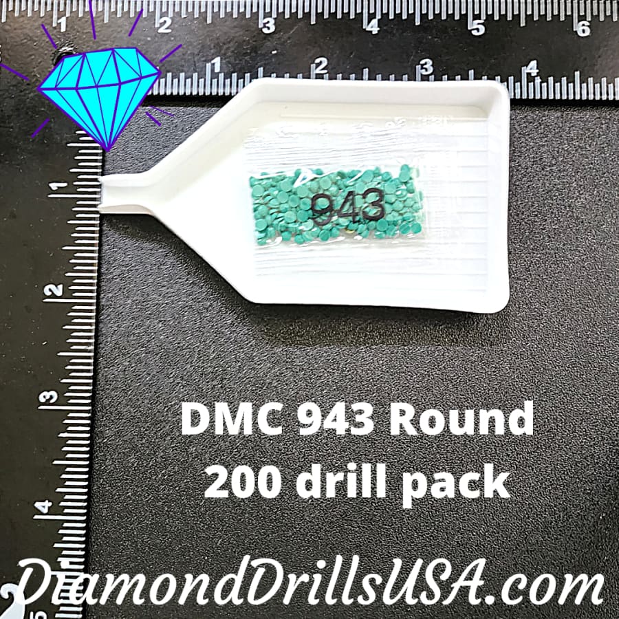 DMC 943 ROUND 5D Diamond Painting Drills Beads DMC 943