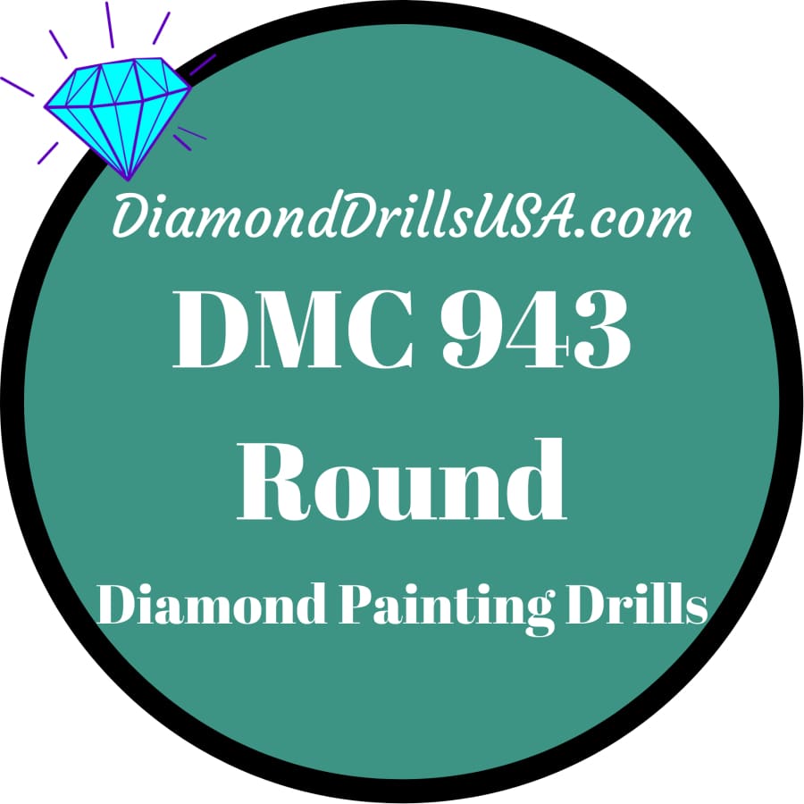 DMC 943 ROUND 5D Diamond Painting Drills Beads DMC 943