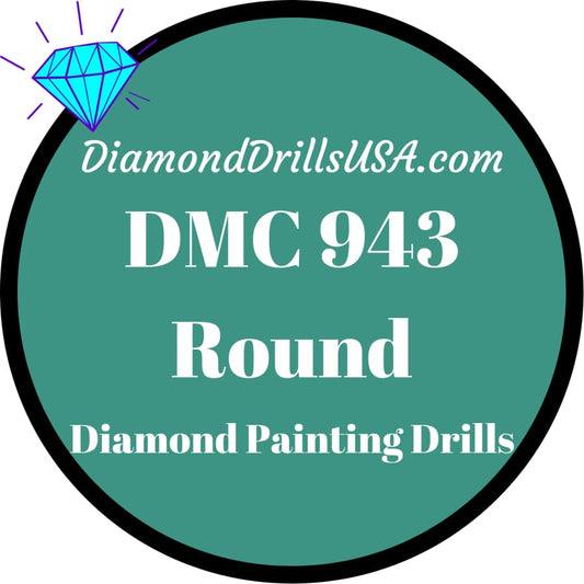 DMC 943 ROUND 5D Diamond Painting Drills Beads DMC 943