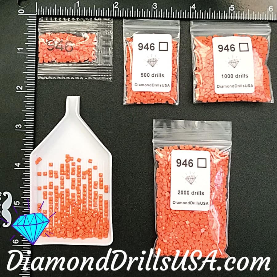 DMC 946 SQUARE 5D Diamond Painting Drills Beads DMC 946