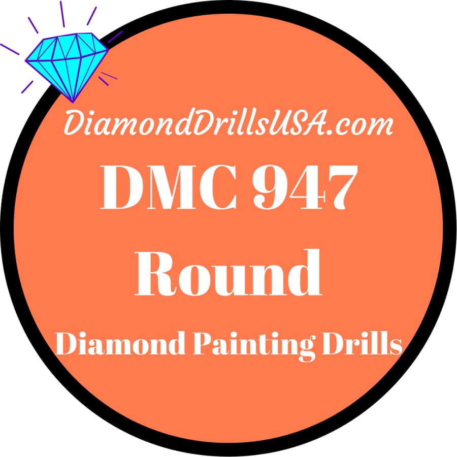DMC 947 ROUND 5D Diamond Painting Drills Beads DMC 947 Burnt
