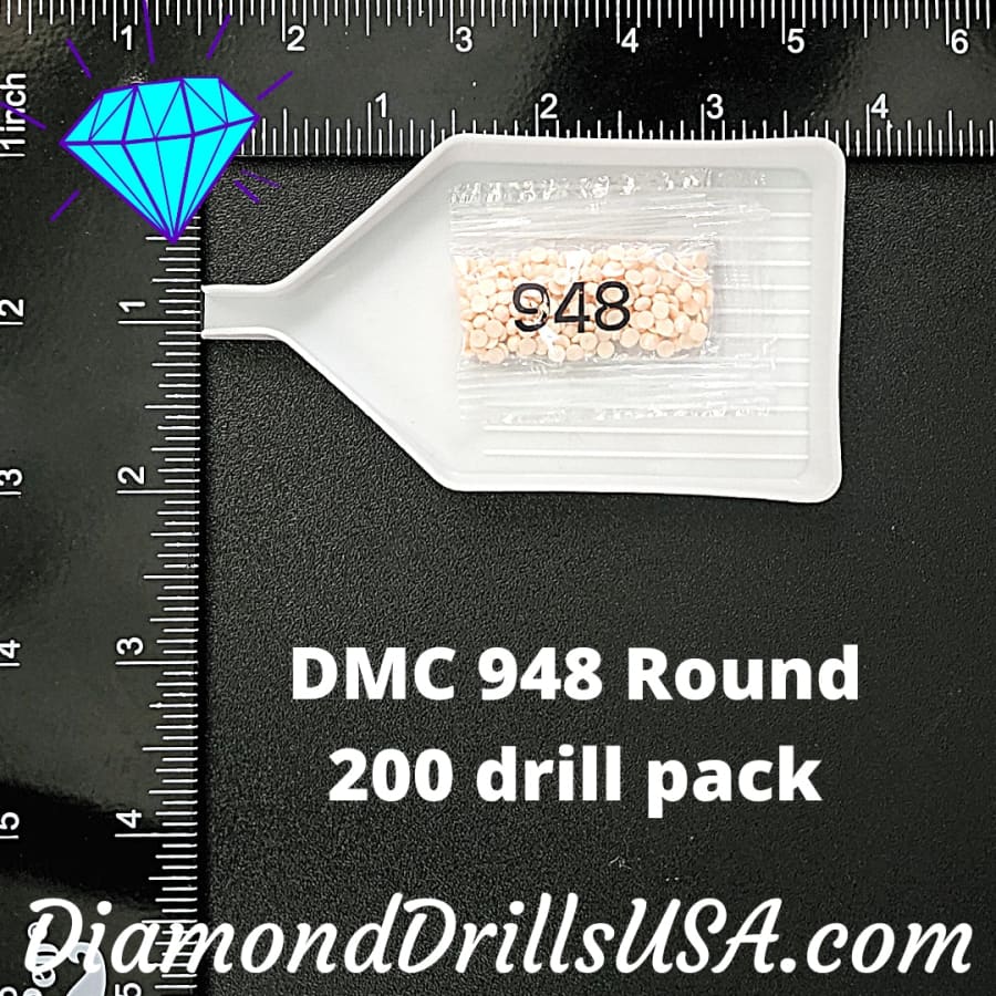 DMC 948 ROUND Diamond Painting Drills Beads DMC 948 Very