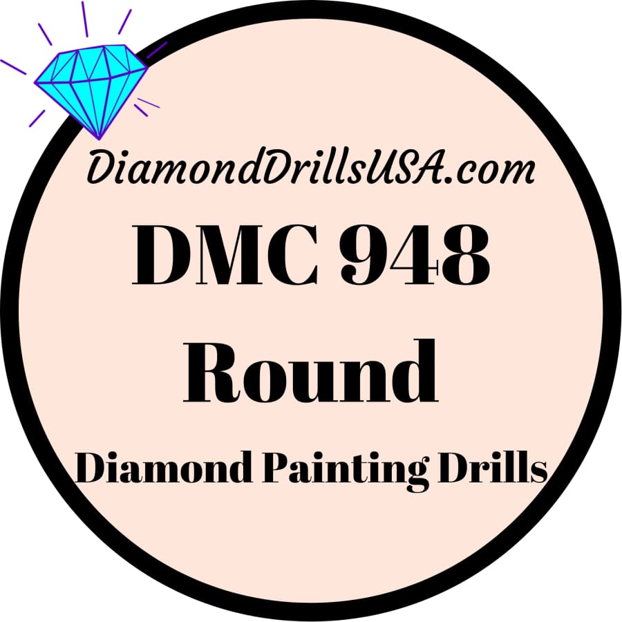 DMC 948 ROUND Diamond Painting Drills Beads DMC 948 Very