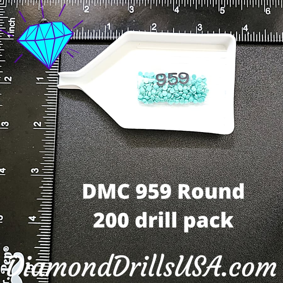 DMC 959 ROUND 5D Diamond Painting Drills Beads DMC 959