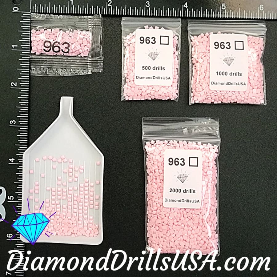 DMC 963 SQUARE 5D Diamond Painting Drills Beads DMC 963