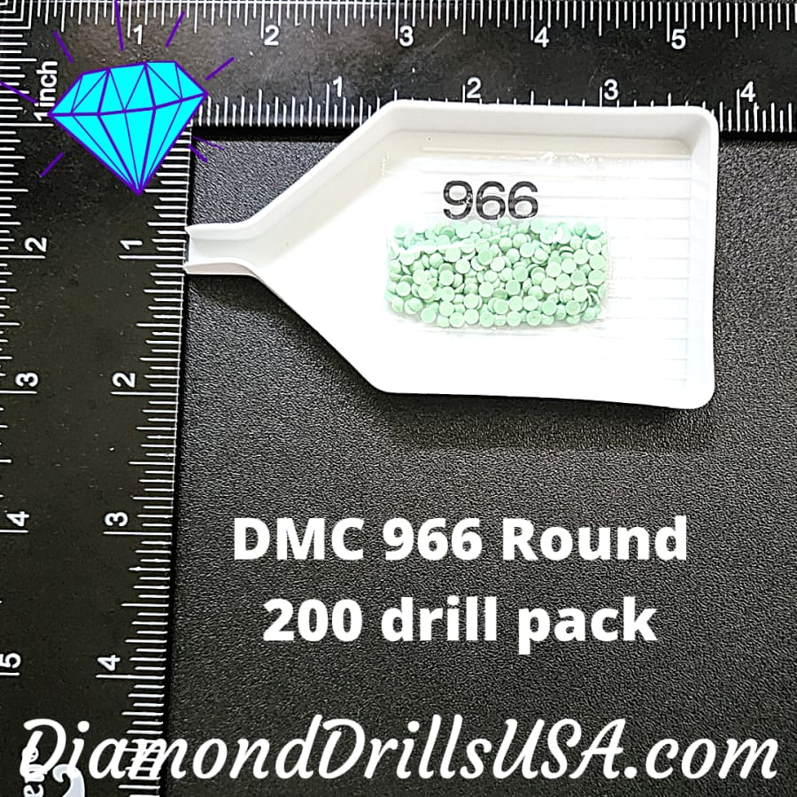 DMC 966 ROUND 5D Diamond Painting Drills Beads DMC 966