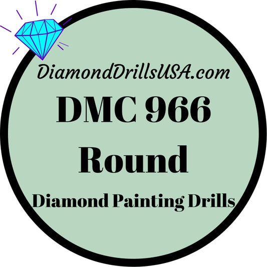 DMC 966 ROUND 5D Diamond Painting Drills Beads DMC 966