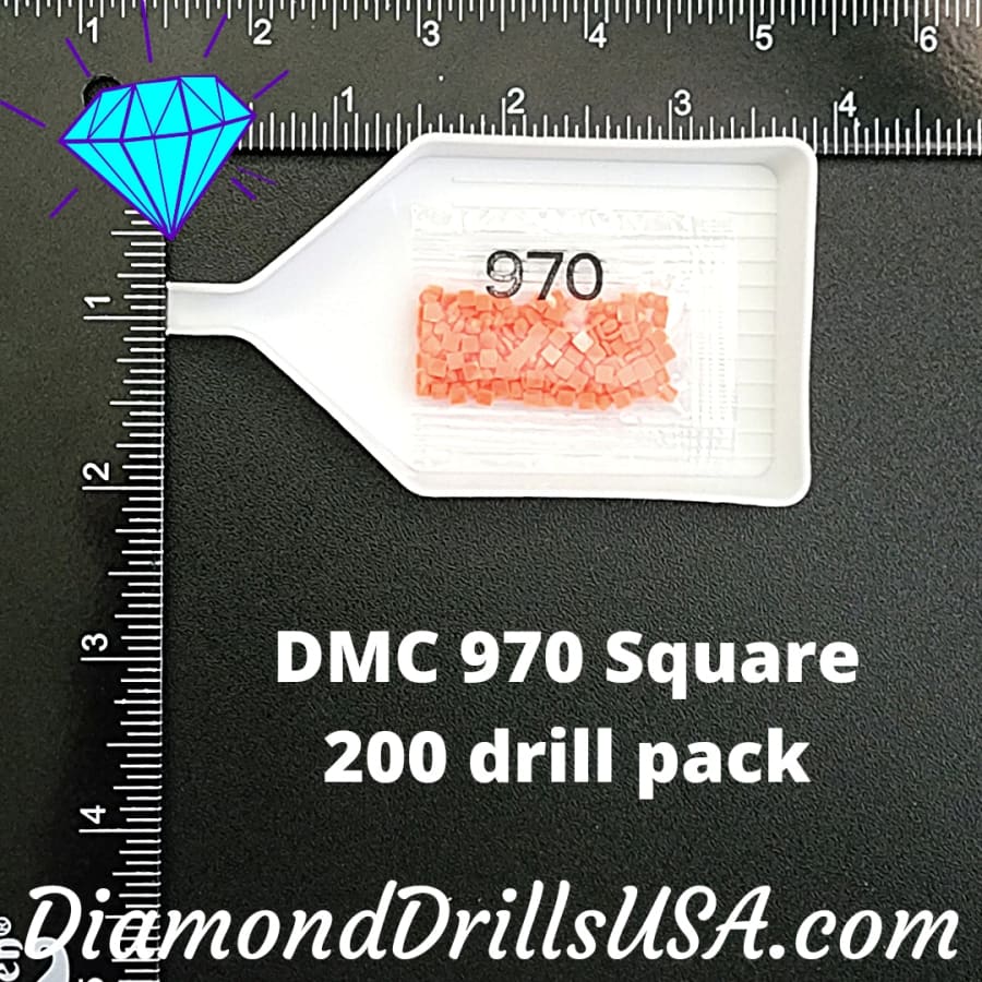 DMC 970 SQUARE 5D Diamond Painting Drills Beads DMC 970