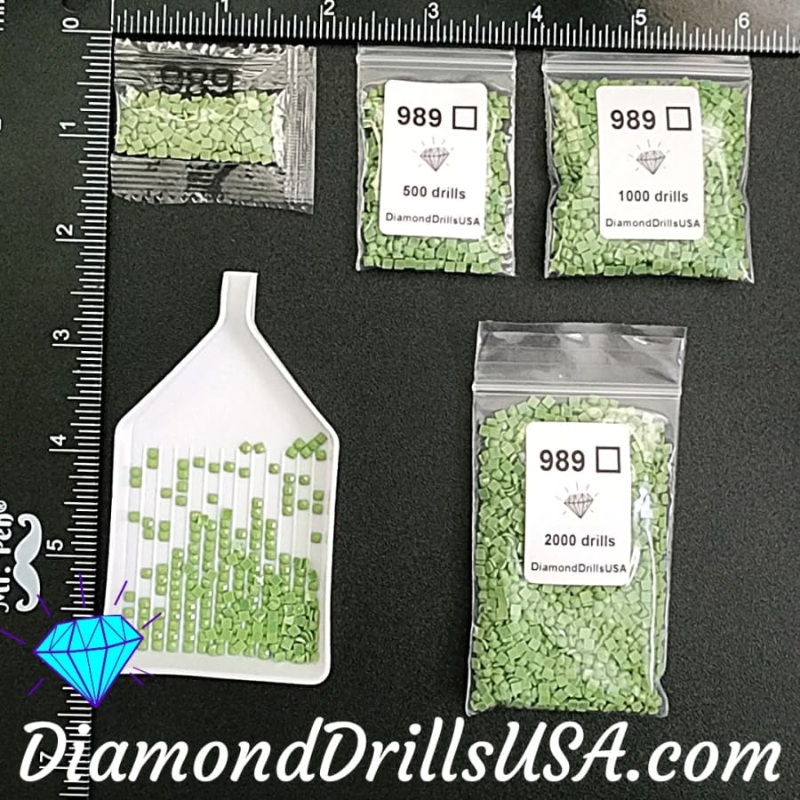 DMC 989 SQUARE 5D Diamond Painting Drills Beads DMC 989
