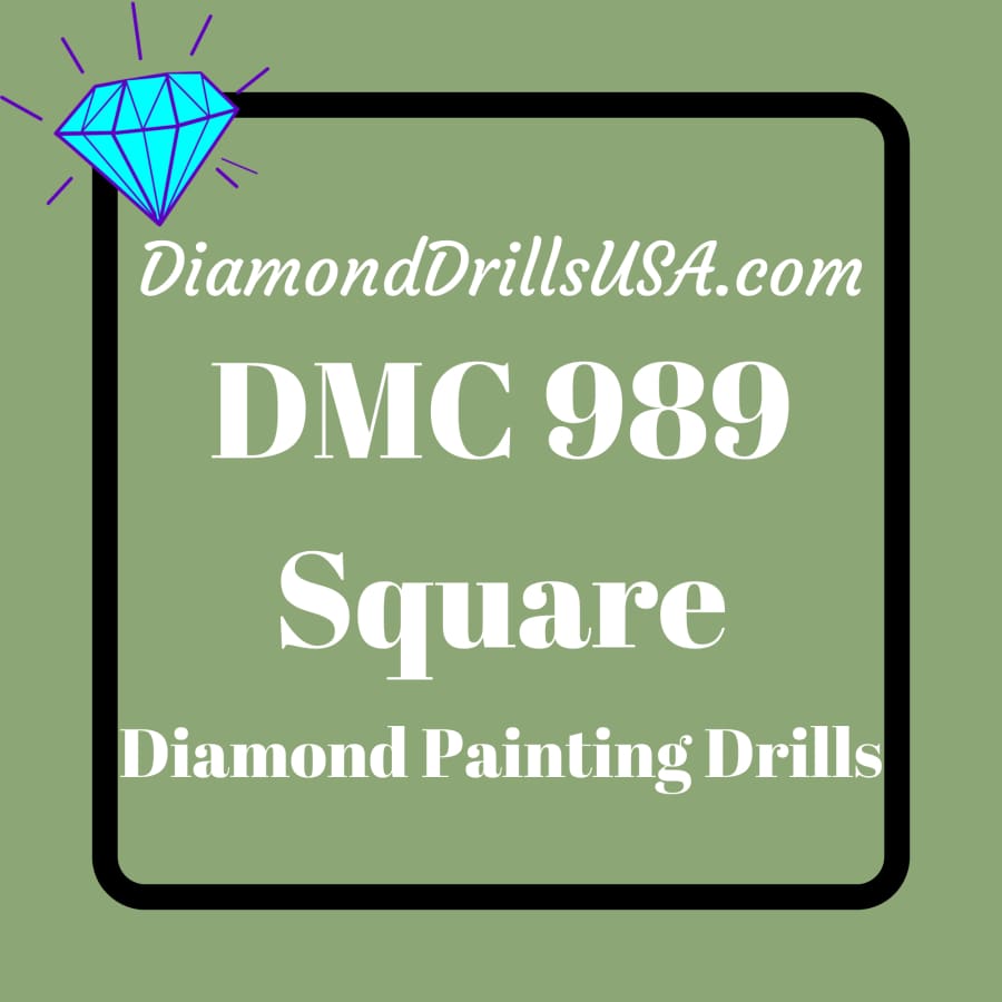 DMC 989 SQUARE 5D Diamond Painting Drills Beads DMC 989
